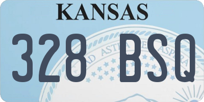 KS license plate 328BSQ