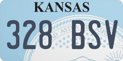 KS license plate 328BSV