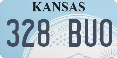 KS license plate 328BUO