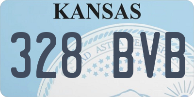 KS license plate 328BVB