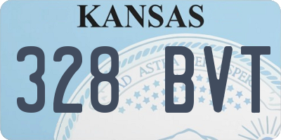 KS license plate 328BVT