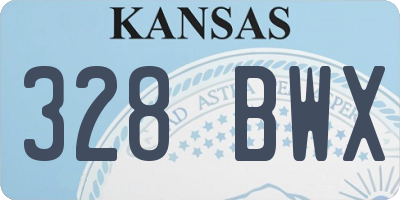 KS license plate 328BWX