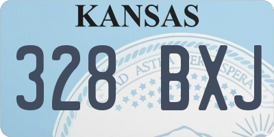 KS license plate 328BXJ