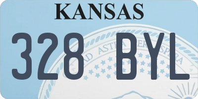 KS license plate 328BYL