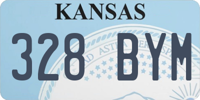 KS license plate 328BYM