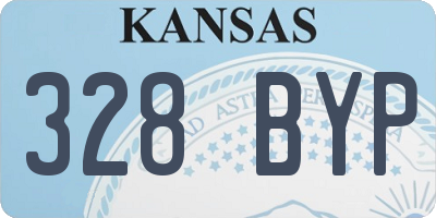 KS license plate 328BYP