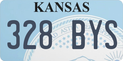 KS license plate 328BYS