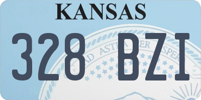 KS license plate 328BZI