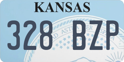 KS license plate 328BZP