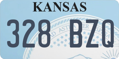 KS license plate 328BZQ