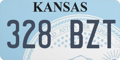 KS license plate 328BZT