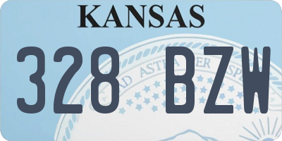 KS license plate 328BZW