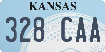 KS license plate 328CAA