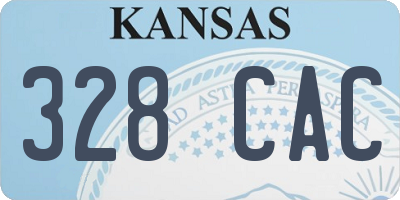 KS license plate 328CAC