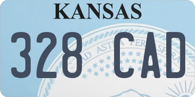 KS license plate 328CAD