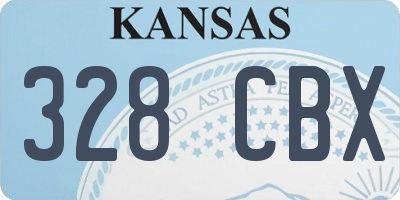KS license plate 328CBX