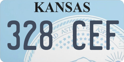 KS license plate 328CEF