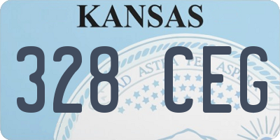 KS license plate 328CEG