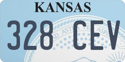 KS license plate 328CEV