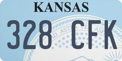 KS license plate 328CFK