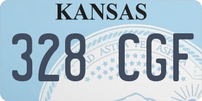 KS license plate 328CGF