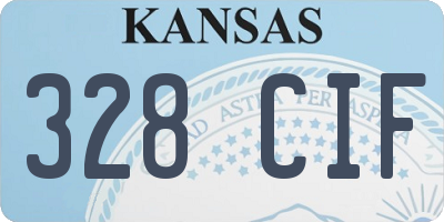 KS license plate 328CIF