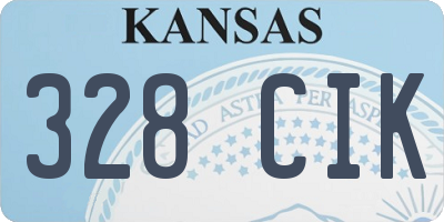 KS license plate 328CIK