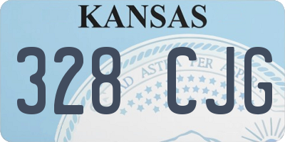 KS license plate 328CJG