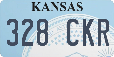 KS license plate 328CKR
