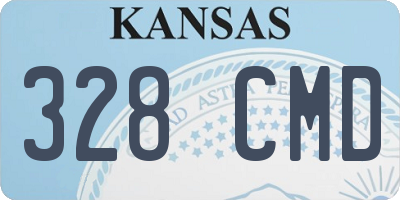 KS license plate 328CMD