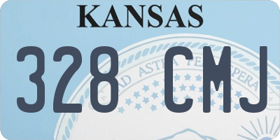 KS license plate 328CMJ