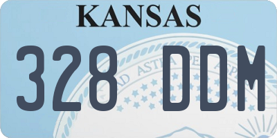 KS license plate 328DDM