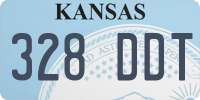 KS license plate 328DDT