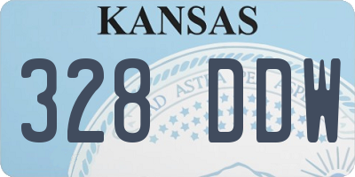 KS license plate 328DDW