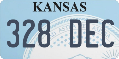 KS license plate 328DEC