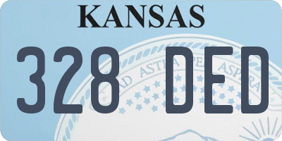 KS license plate 328DED