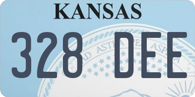 KS license plate 328DEE