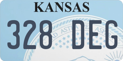 KS license plate 328DEG