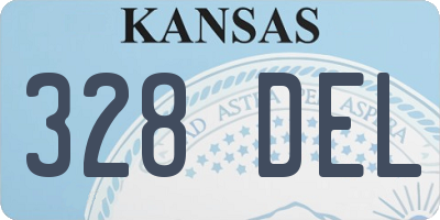 KS license plate 328DEL