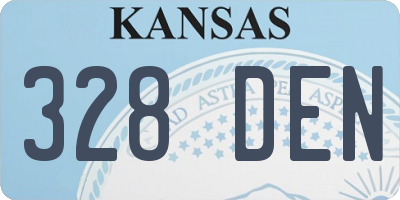 KS license plate 328DEN