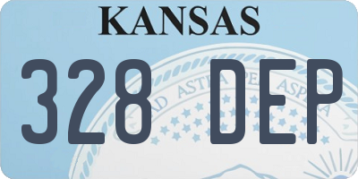 KS license plate 328DEP