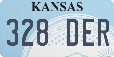 KS license plate 328DER