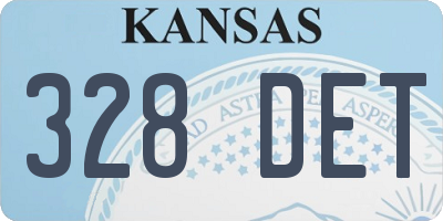 KS license plate 328DET