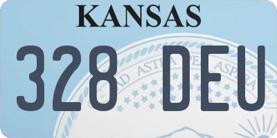 KS license plate 328DEU