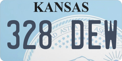 KS license plate 328DEW