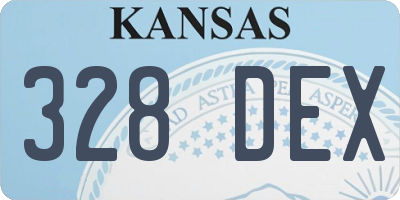 KS license plate 328DEX
