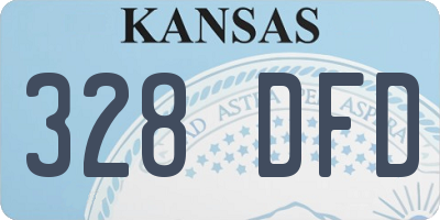KS license plate 328DFD
