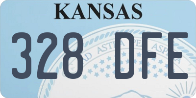 KS license plate 328DFE