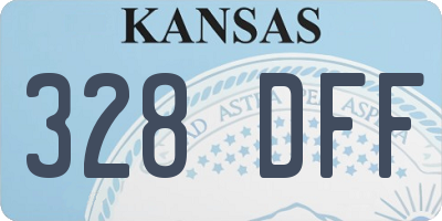 KS license plate 328DFF
