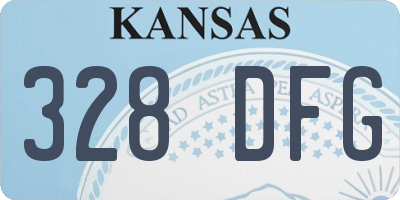 KS license plate 328DFG